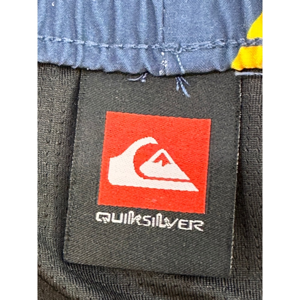 Quiksilver Mens Tropical Floral Swim Trunks Navy Blue Yellow 2XL QSM15VL049 NWT - Picture 10 of 12